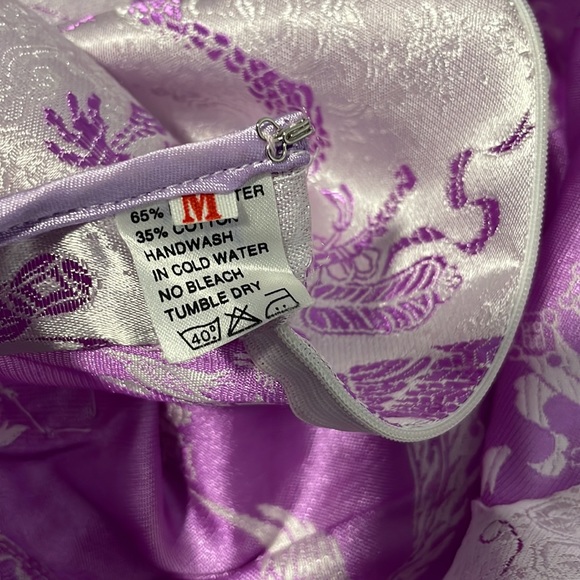 Purple Dragon and Phoenix Cheongsam Qipao - Picture 5 of 5